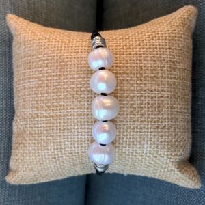 Fresh water pearl cord bracelet
